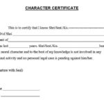 Good Conduct Certificate Template