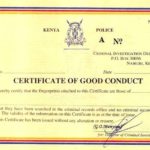 Good Conduct Certificate Template