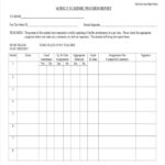 High School Progress Report Template