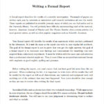 How To Write A Work Report Template