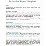 How To Write A Work Report Template