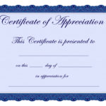 In Appreciation Certificate Templates