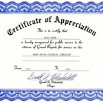 In Appreciation Certificate Templates