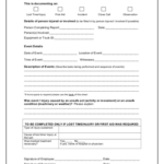 Incident Report Form Template Qld