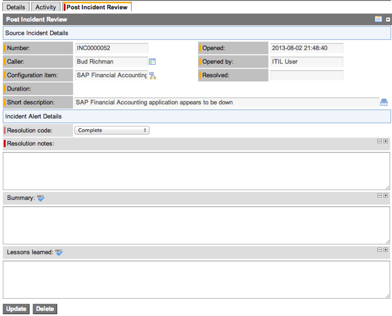 Incident Report Template Itil