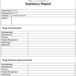 Incident Summary Report Template