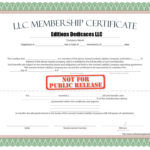 Llc Membership Certificate Template