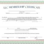 Llc Membership Certificate Template