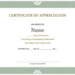 Long Service Certificate Template Sample