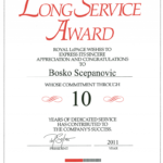 Long Service Certificate Template Sample