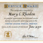 Long Service Certificate Template Sample