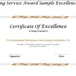 Long Service Certificate Template Sample