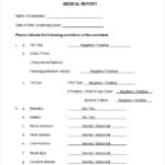 Medical Report Template Free Downloads