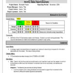 Monthly Project Progress Report Template