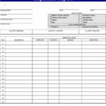 Part Inspection Report Template