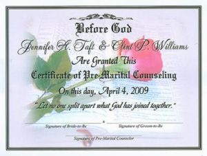 Premarital Counseling Certificate Of Completion Template (1 ...