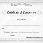 Premarital Counseling Certificate Of Completion Template