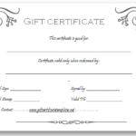 Printable Gift Certificates Templates Free