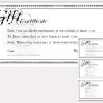 Printable Gift Certificates Templates Free