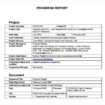 Progress Report Template Doc