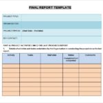 Progress Report Template Doc