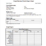 Progress Report Template For Construction Project