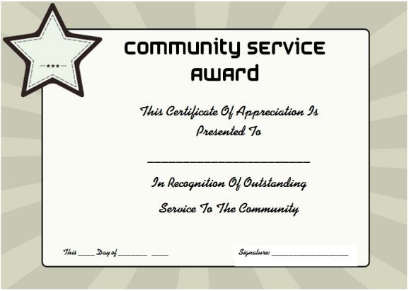 Recognition Of Service Certificate Template