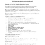 Research Project Progress Report Template