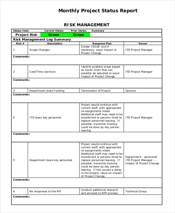 Research Project Progress Report Template