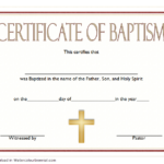 Roman Catholic Baptism Certificate Template