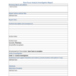 Root Cause Report Template