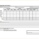 Sales Activity Report Template Excel