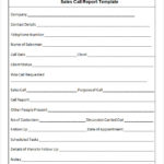 Sales Rep Visit Report Template