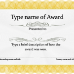 Sample Award Certificates Templates