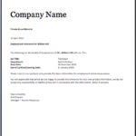 Sample Certificate Employment Template