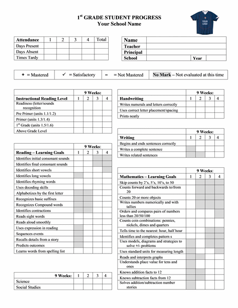 School Progress Report Template