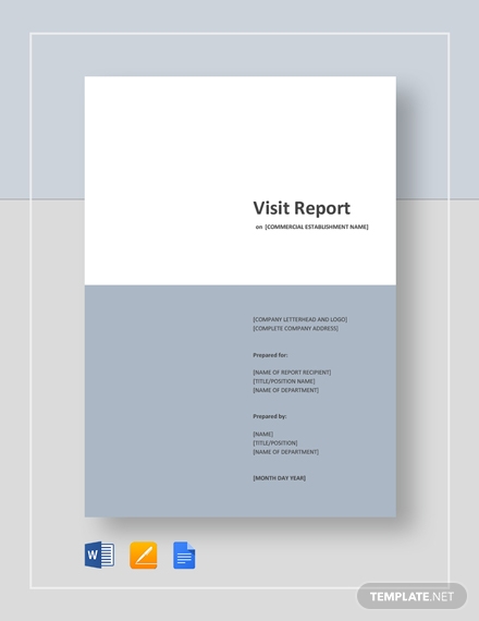 Site Visit Report Template