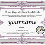 Star Naming Certificate Template