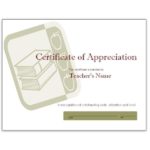 Teacher Of The Month Certificate Template