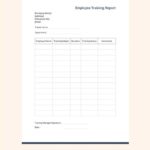 Training Report Template Format