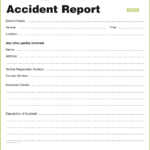 Vehicle Accident Report Template