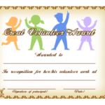 Volunteer Award Certificate Template