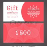 Yoga Gift Certificate Template Free