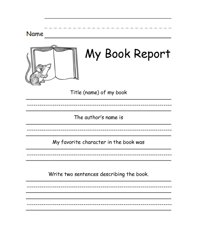 Book Report Template For 1st Graders