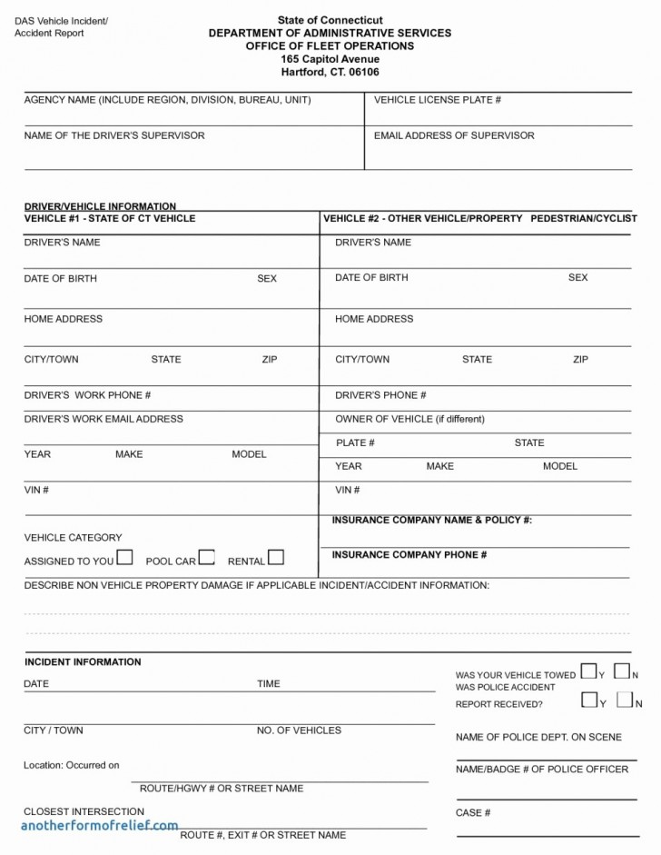 Accident Report Form Template Uk