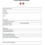 Accident Report Form Template Uk