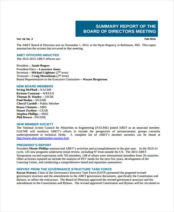 Conference Report Template