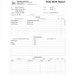 Daily Work Report Template