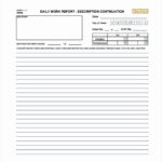 Daily Work Report Template