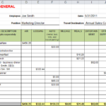 Expense Report Spreadsheet Template Excel